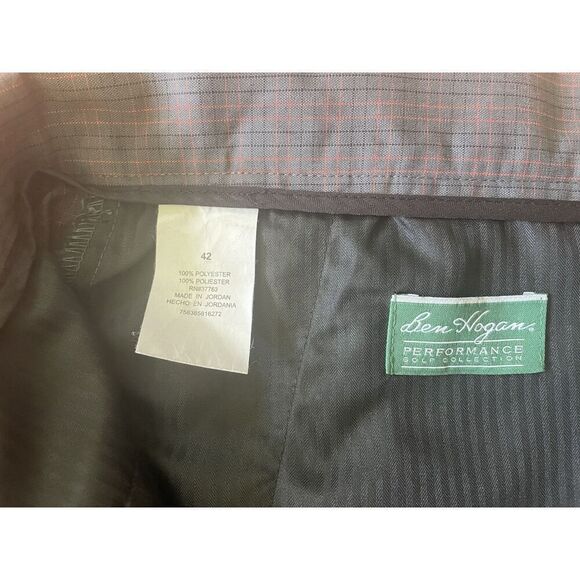 Ben Hogan Golf Shorts Size 42 Gray Check Performance Polyester Lightweight - Picture 6 of 6